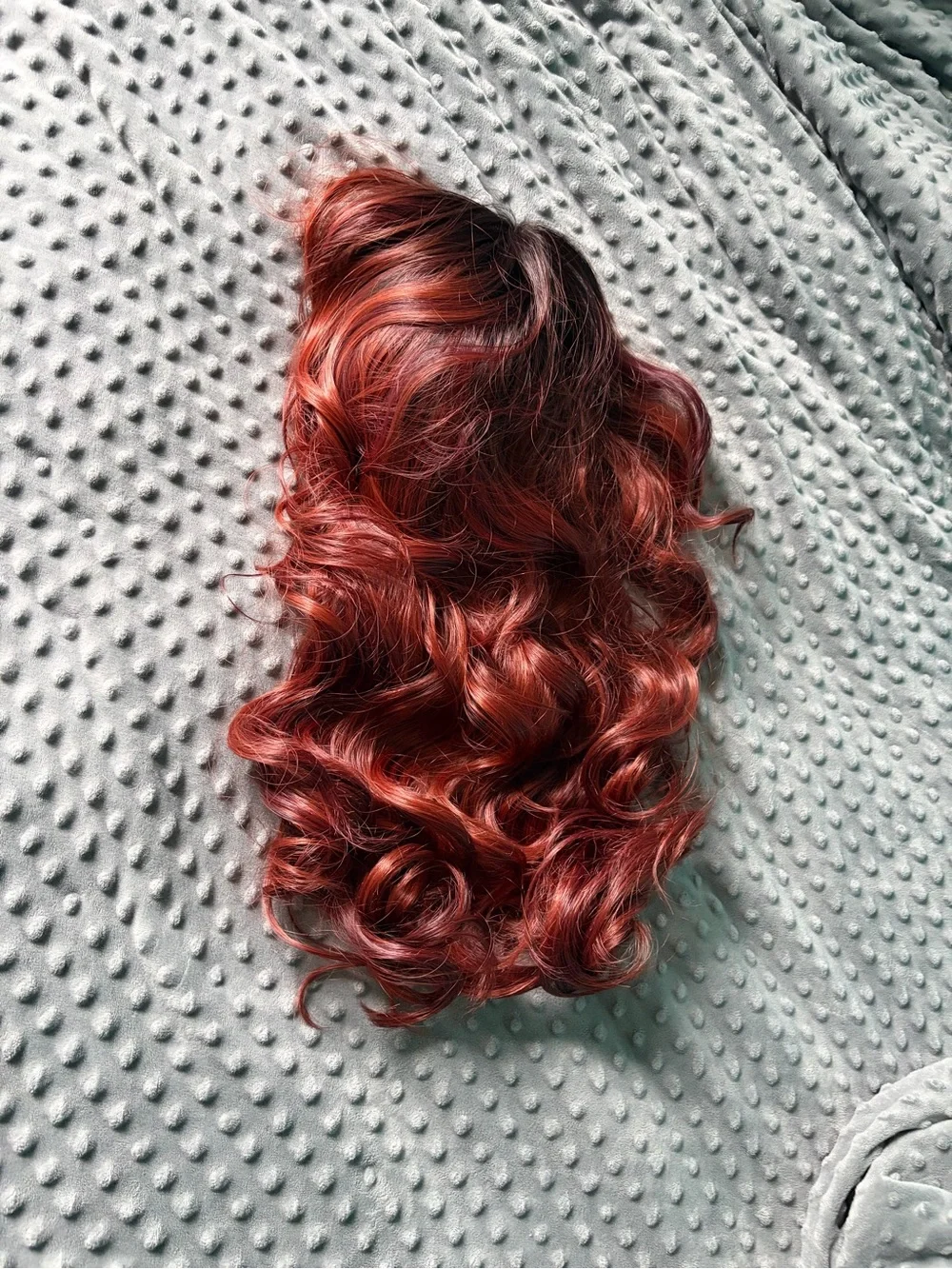 CSC Rich Copper Red Long Wavy Women’s Wig - Picture 7 of 8